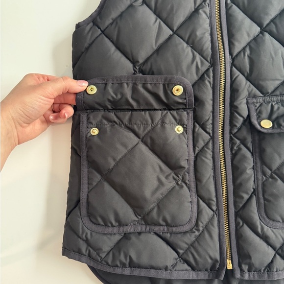 NWT J.Crew Black Excursion Quilted Down Vest XXS Fits XS Women’s Lightweight - Picture 6 of 11